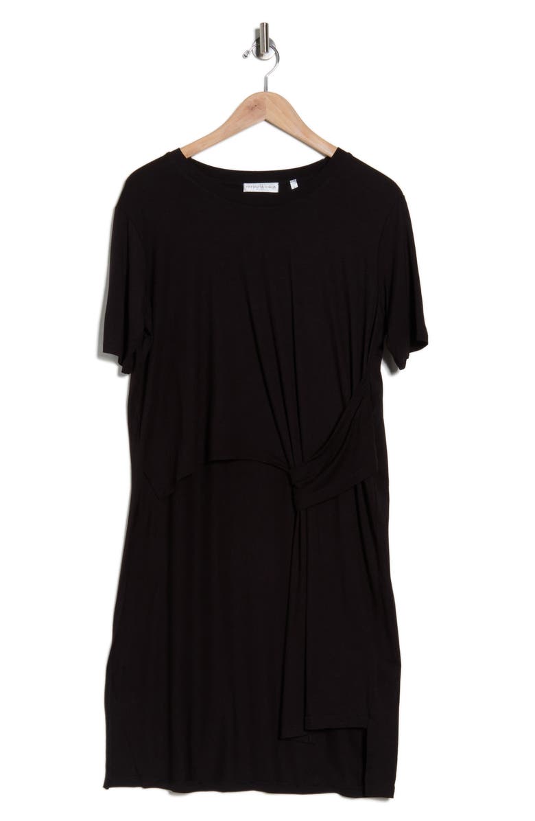 PATRIZIA LUCA Knot High-Low Tunic Shirt, Alternate, color, Black