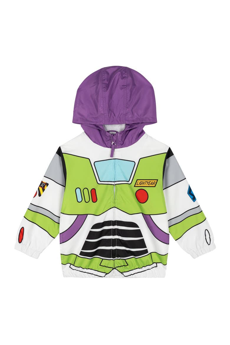 Pixar Hooded Windbreaker Jacket, Main, color, Buzz Lightyear White