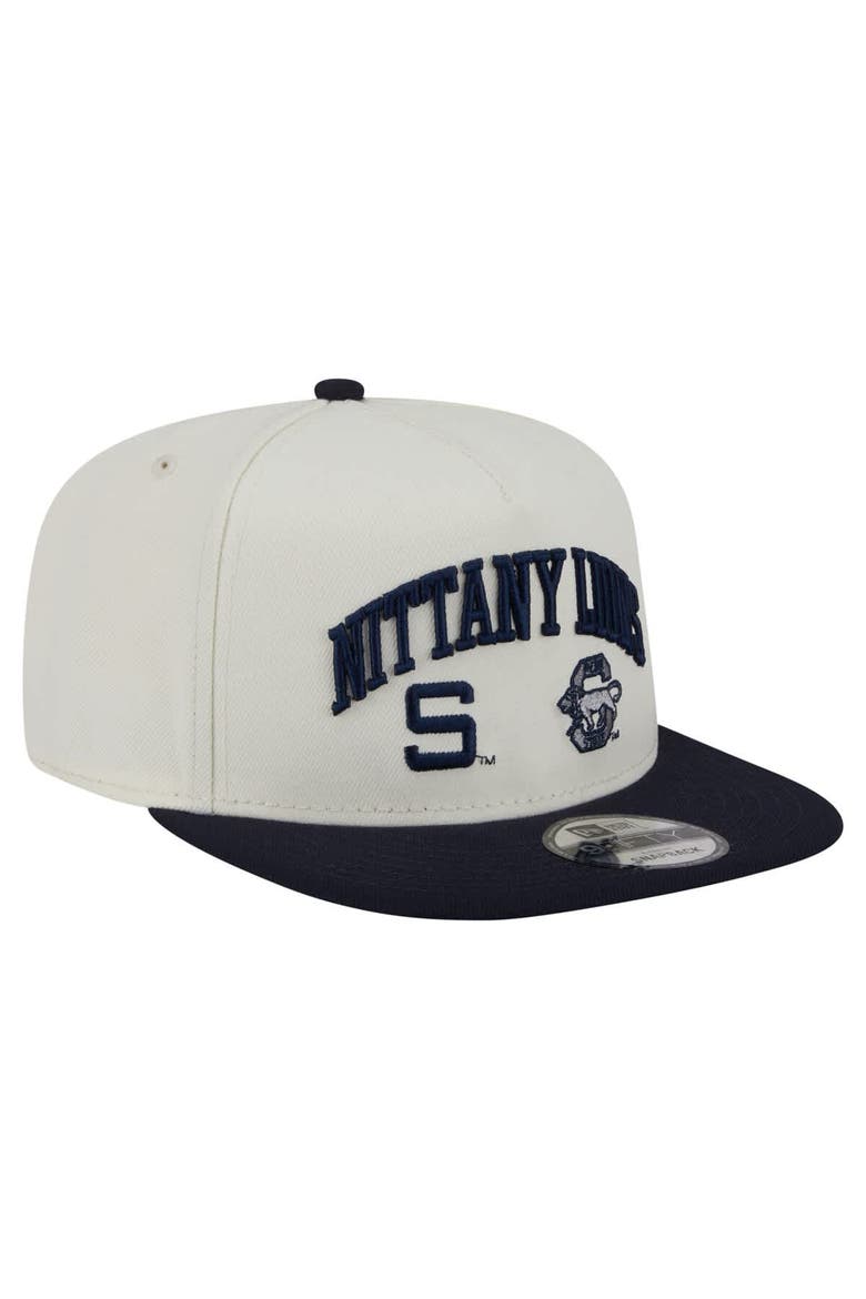 Men's New Era White Penn State Nittany Lions Collegiate 9FIFTY A-Frame Snapback Hat, Alternate, color, White