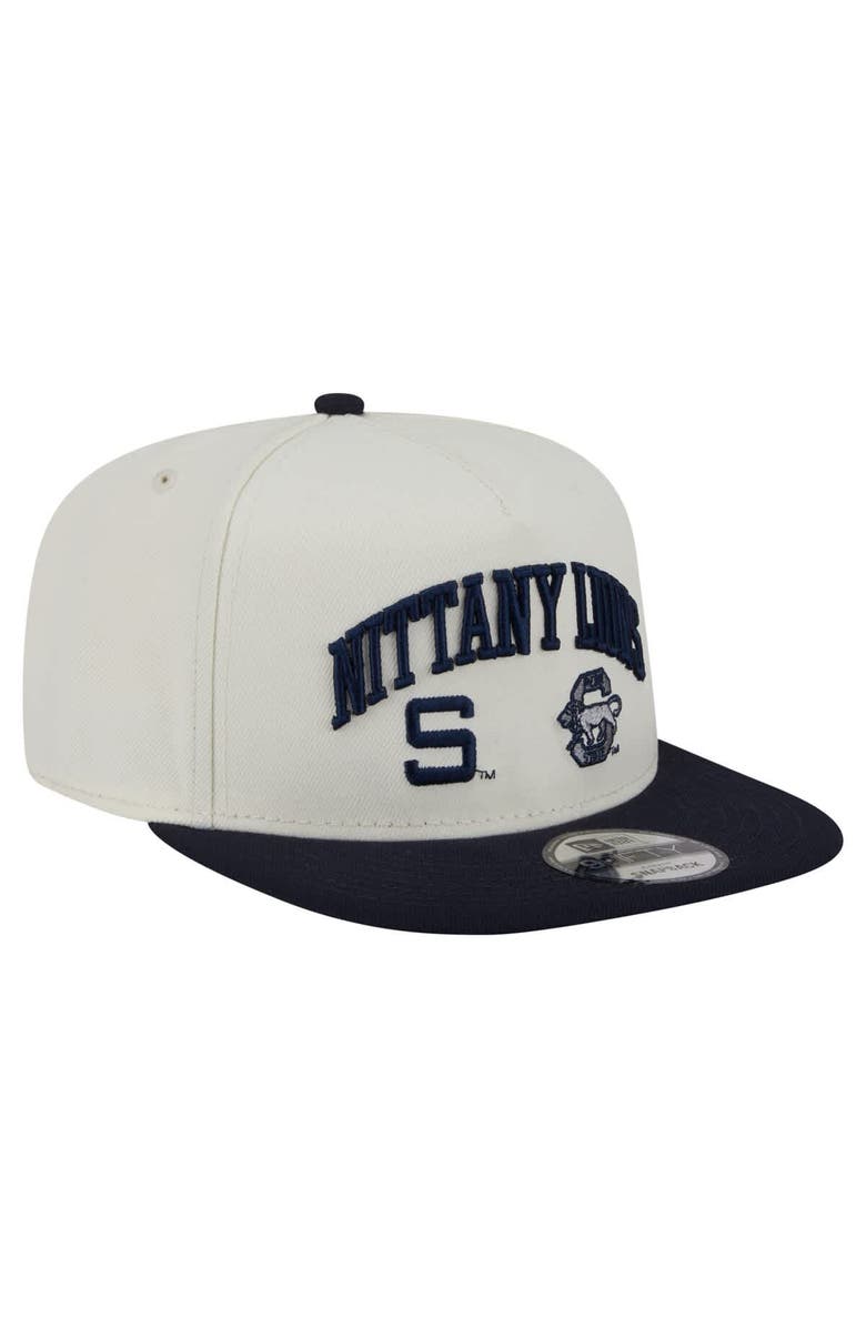 New Era Men's New Era White Penn State Nittany Lions Collegiate 9FIFTY A-Frame Snapback Hat, Alternate, color, White