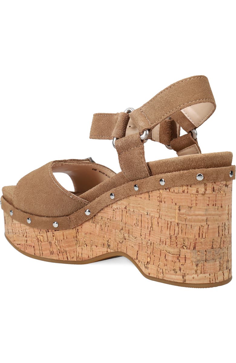 Pelle Moda Ciana Ankle Strap Platform Wedge Sandal, Alternate, color, Driftwood