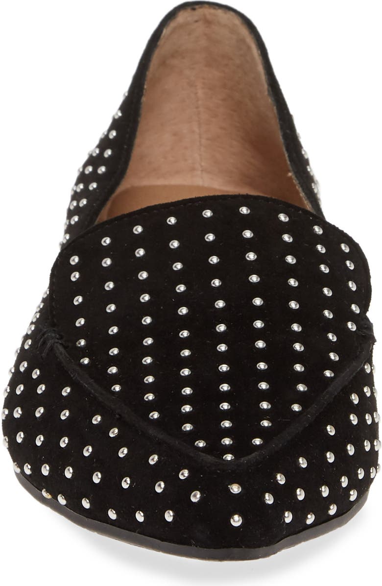 Steve Madden Feather Studded Loafer, Alternate, color,