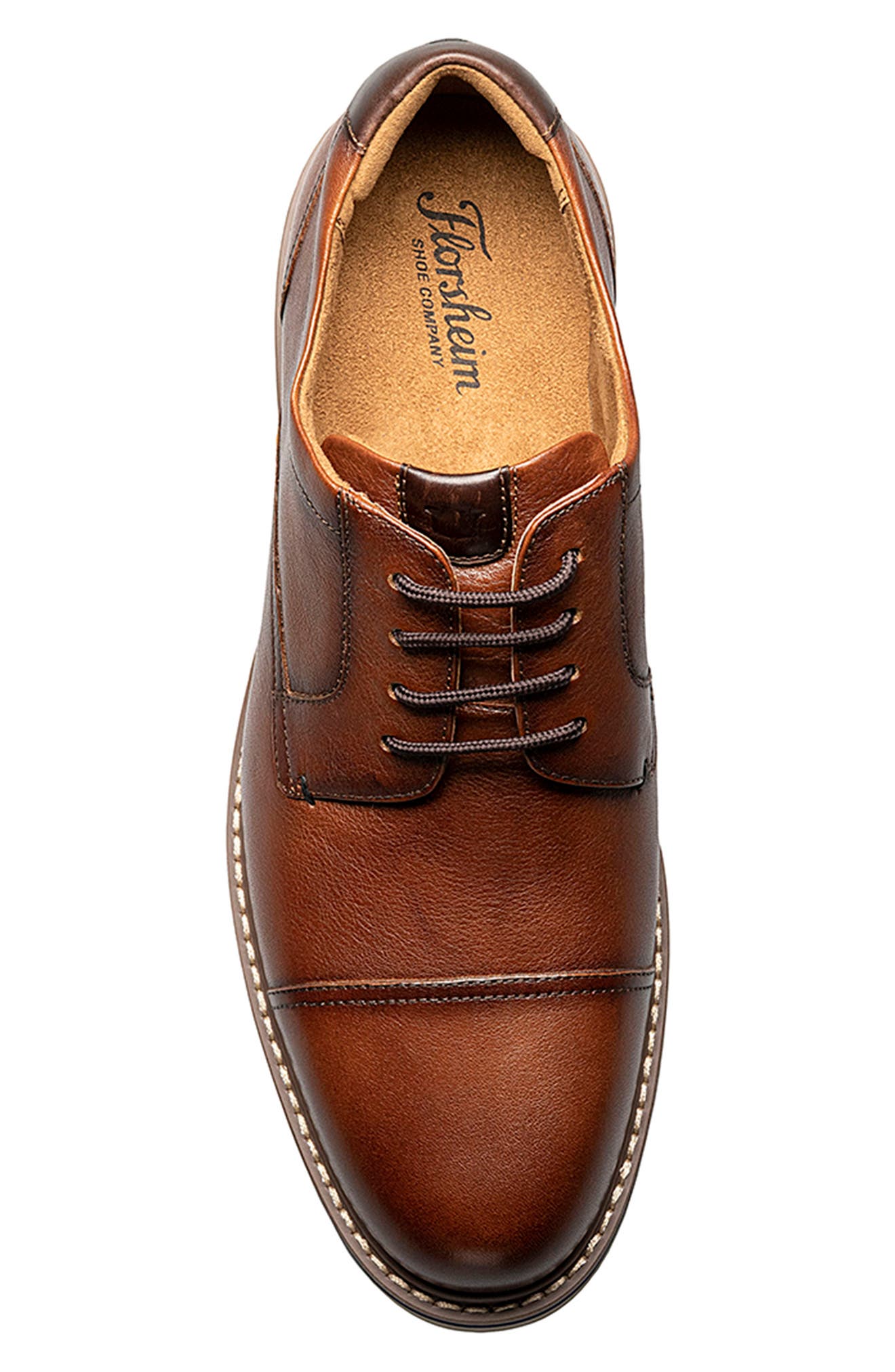 Norwalk Cap Toe Derby, Alternate, color, COGNAC