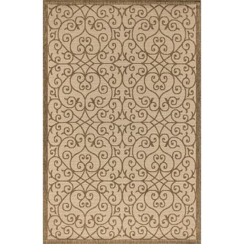 Madrid Vintage Filigree Textured Weave Indoor/Outdoor Area Rug