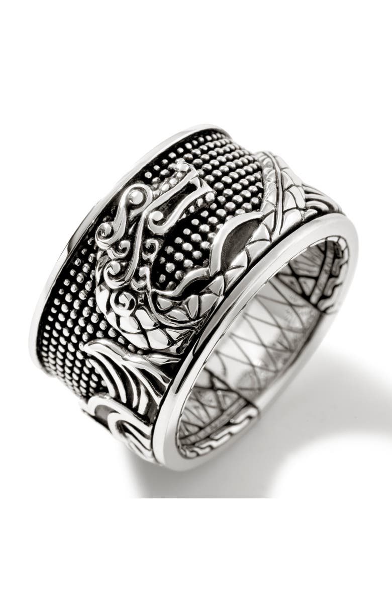 John Hardy Legends Naga Band Ring, Alternate, color, Silver