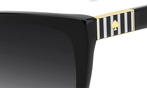 Kate Spade New York Lilah 55mm Gradient Square Sunglasses In Black/dark Grey Sf