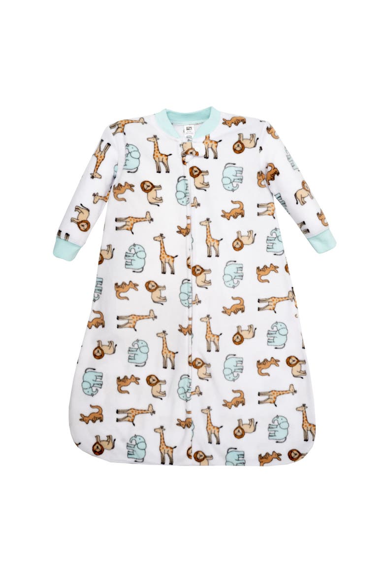 Fleece Long Sleeve Sleeping Bag, Main, color, Cute Safari