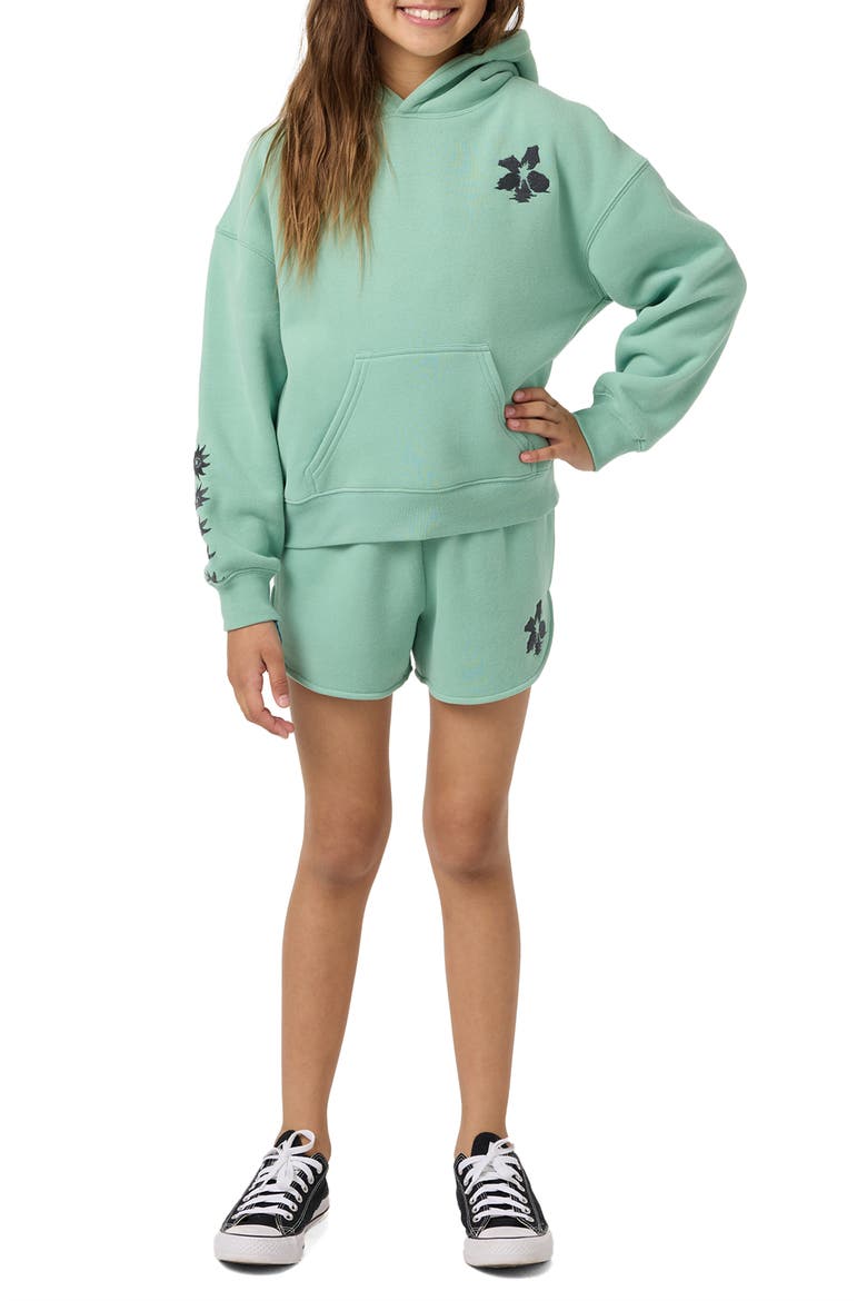 Kids' Tropic Melt Scallop Shorts, Main, color, GREEN