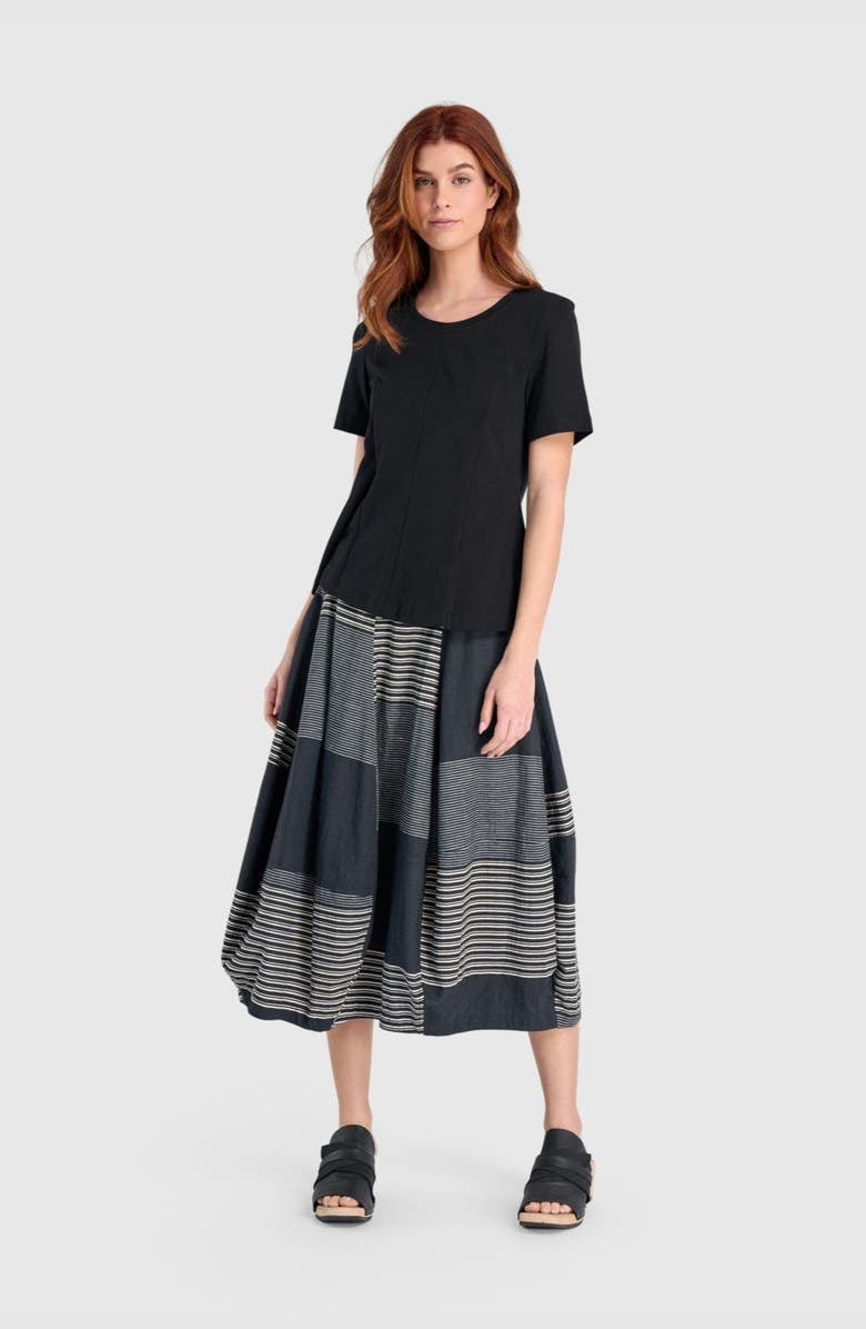 Alembika Twilight Balloon Skirt, Alternate, color, Slate Stripes