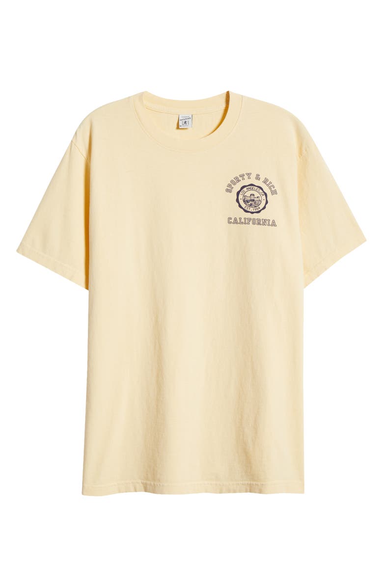 Sporty & Rich California Emblem Graphic T-Shirt, Main, color, Light/ Pastel Yellow
