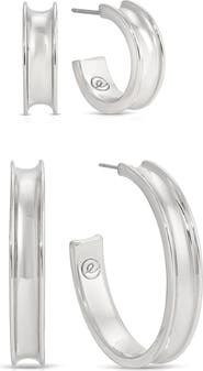Ettika Groove Set of 2 Hoop Earrings