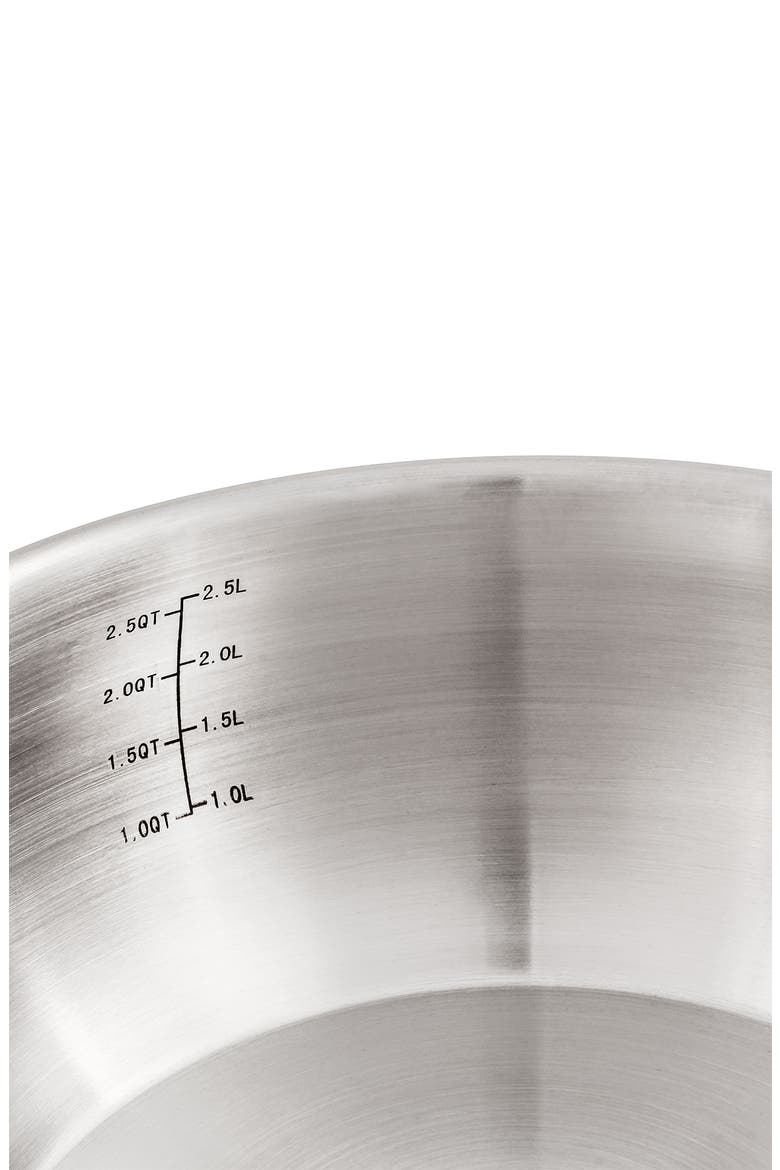 Belly 8" Sauce Pan with Lid, Alternate, color, SILVER