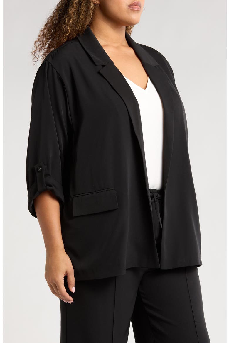 Genevieve Relaxed Blazer, Alternate, color, BLACK
