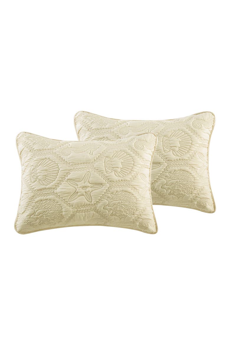 Shore Embossed Quilt Set - King, Alternate, color, TAN