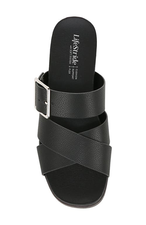 Shop Lifestride Getaway Platform Slide Sandal In Black