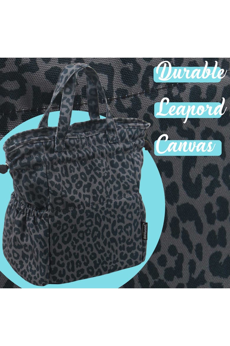 Large 10L Insulated Canvas Lunch Tote Cooler Bag, Alternate, color, Black