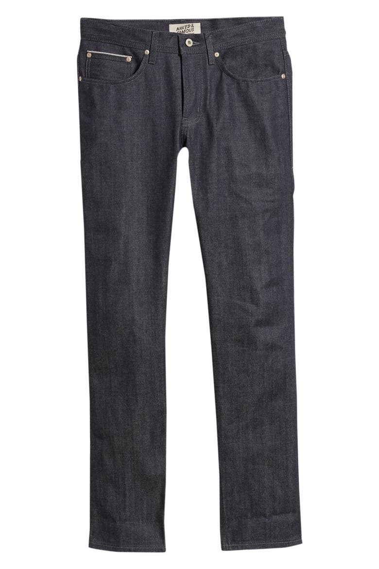 Weird Guy Slim Fit Selvedge Jeans, Alternate, color, INDIGO