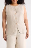 Eileen Fisher Long Linen Vest