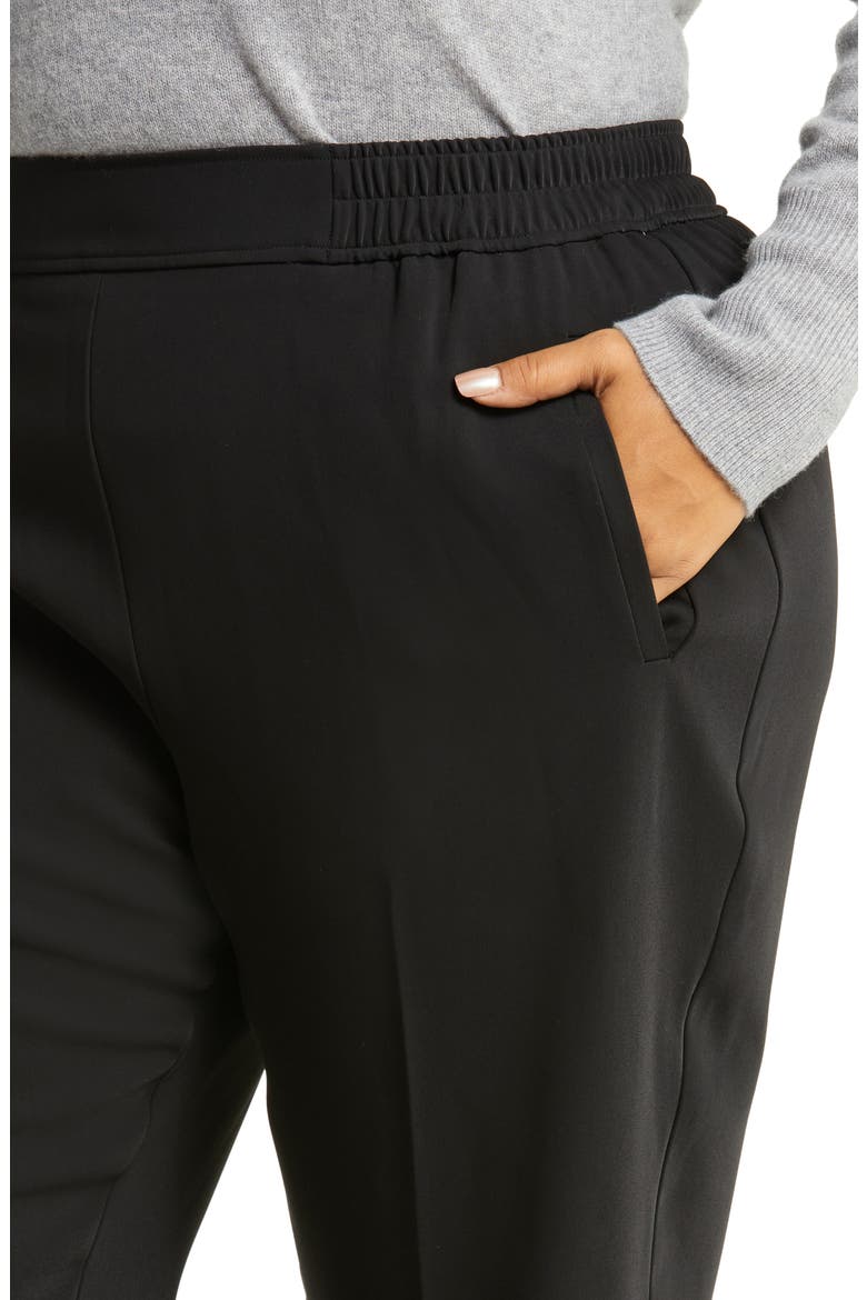 Straight Leg Pull-On Pants, Alternate, color, BLACK