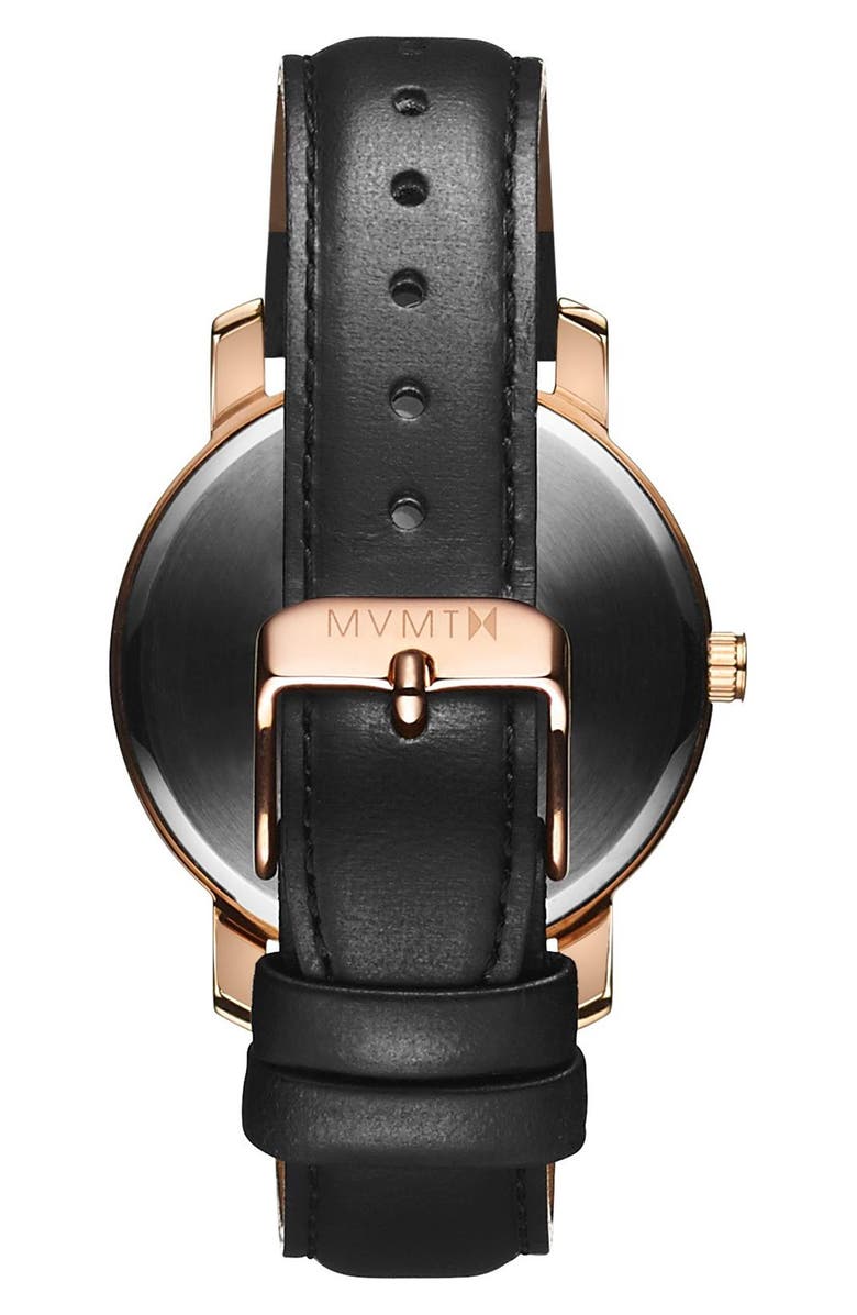 MVMT WATCHES MVMT Leather Strap Watch, 38mm, Alternate, color,