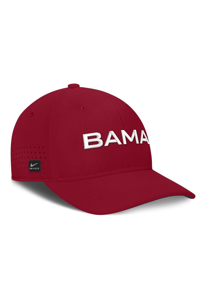 Men's Nike Crimson Alabama Crimson Tide Gameday Aerobill Swooshflex Dri-FIT Hat, Alternate, color, Crimson