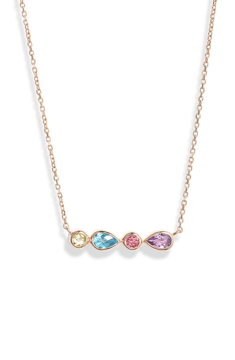 Anzie Linea Rainbow Bar Necklace, Main, color,