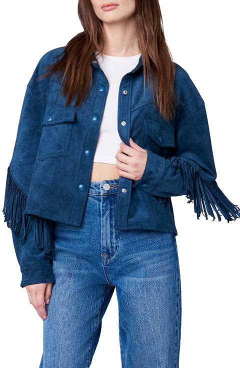 Faux Suede Fringe Jacket