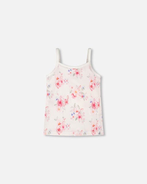 Organic Cotton Flowers Tank Underwear (Toddler, Little Kid & Big Kid)