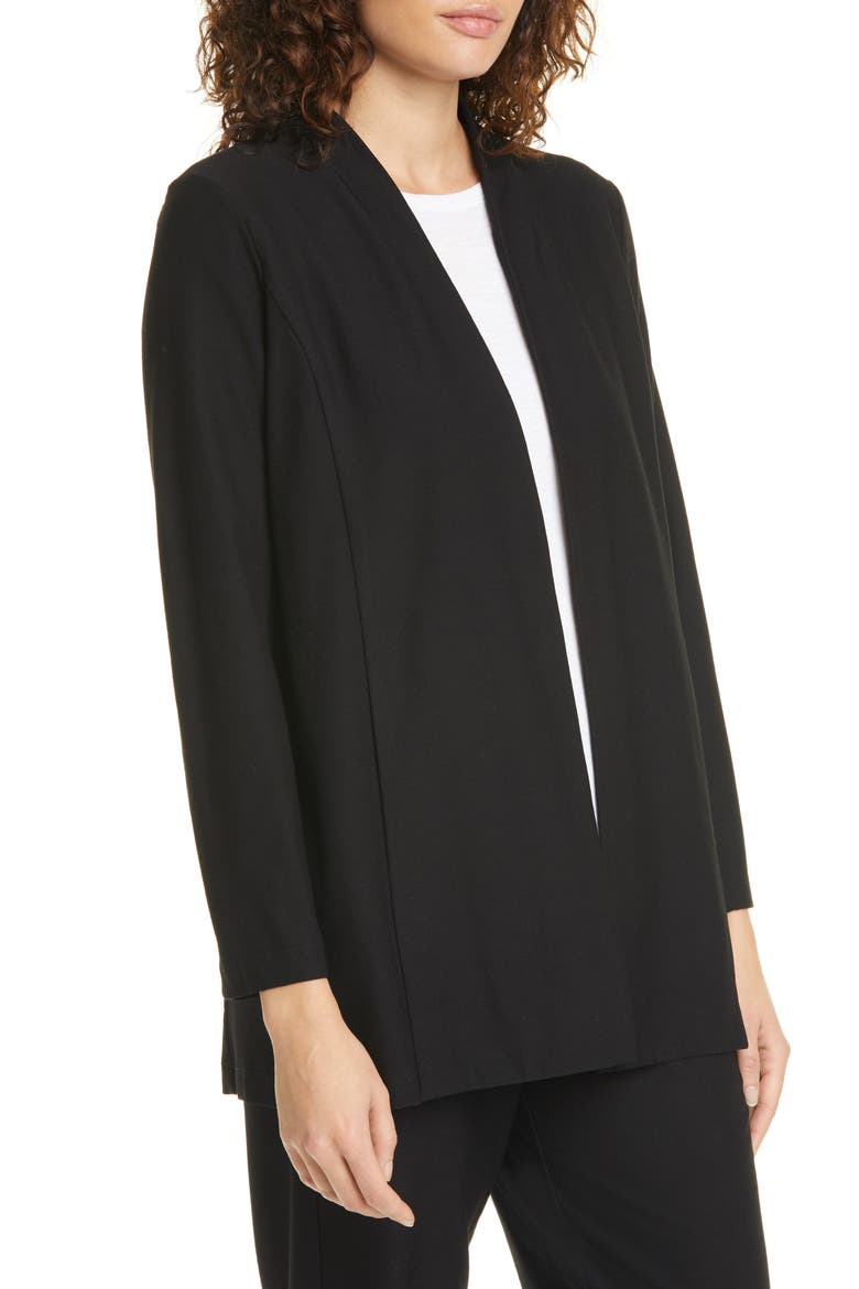 Open Front Shawl Jacket, Alternate, color, BLACK