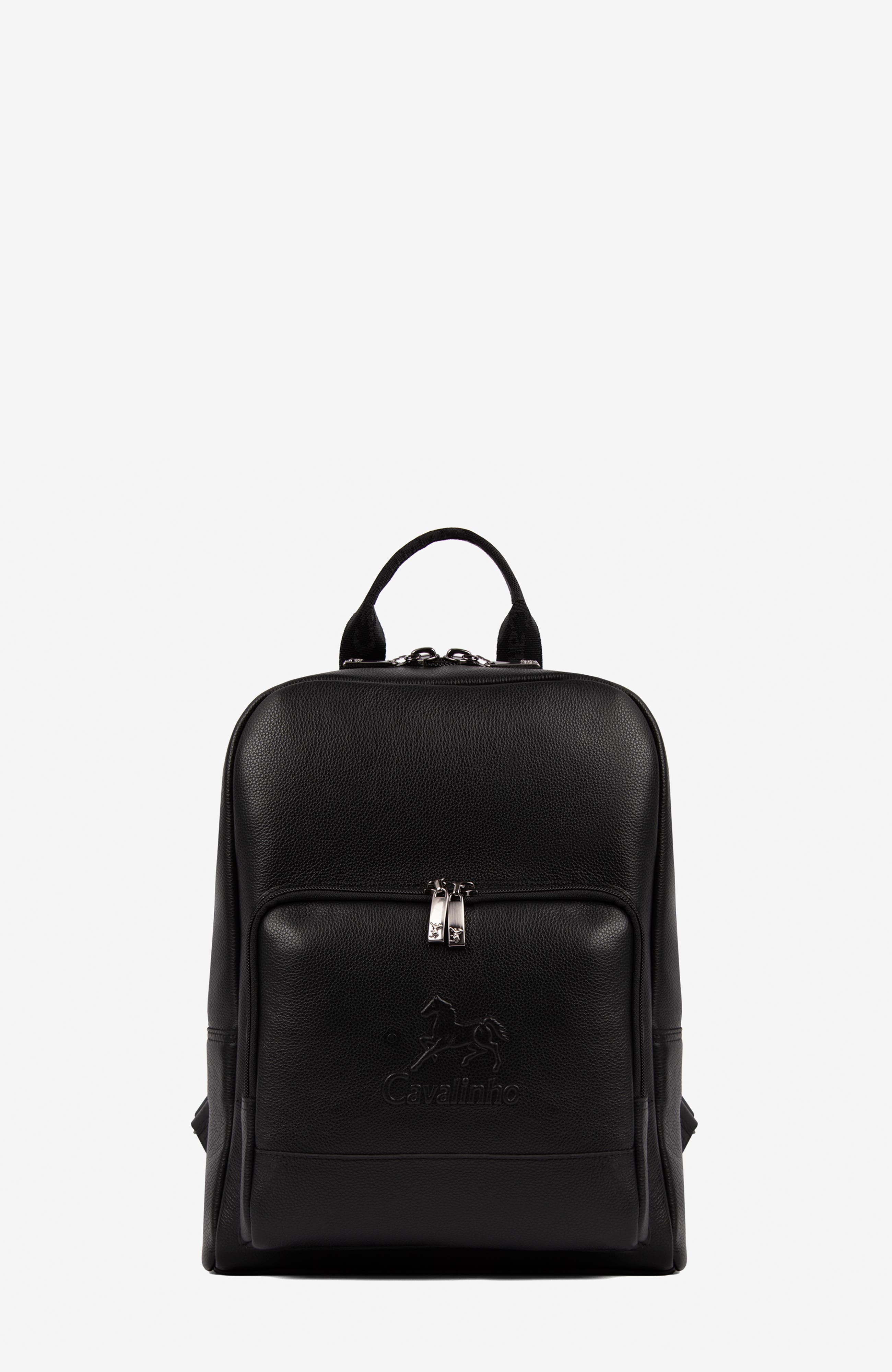 El Cavaleiro 543 Leather Backpack, Main, color, Black
