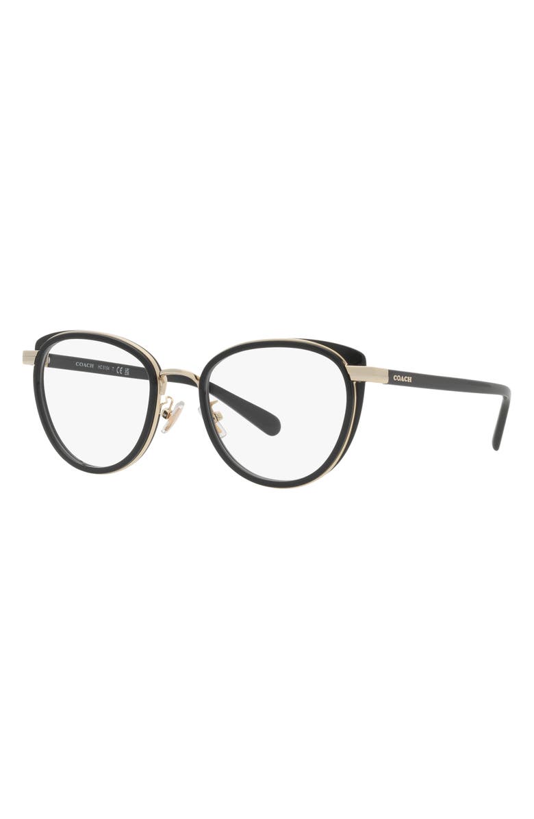 COACH 52mm Round Optical Glasses, Alternate, color, 