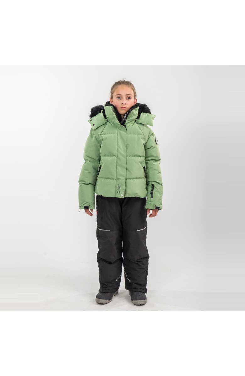 ÖSNO Nikki Cropped Ski Jacket Snowpants Set, Main, color, With Black Fur