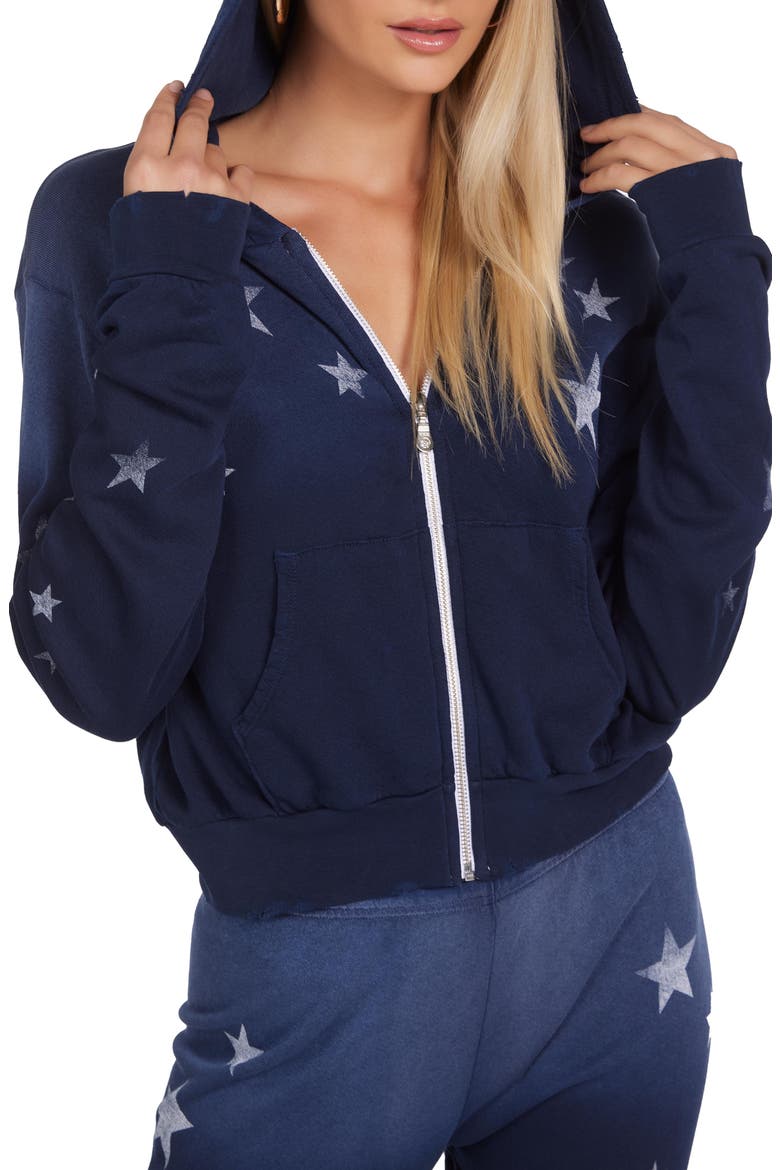 Lachelle Vintage Stars Hoodie, Alternate, color, Navy Ombre