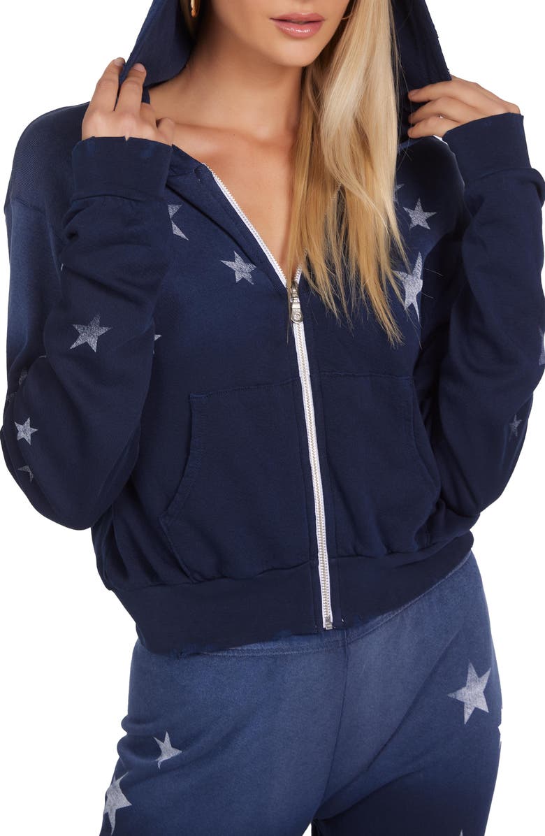 Lauren Moshi Lachelle Vintage Stars Hoodie, Alternate, color, Navy Ombre