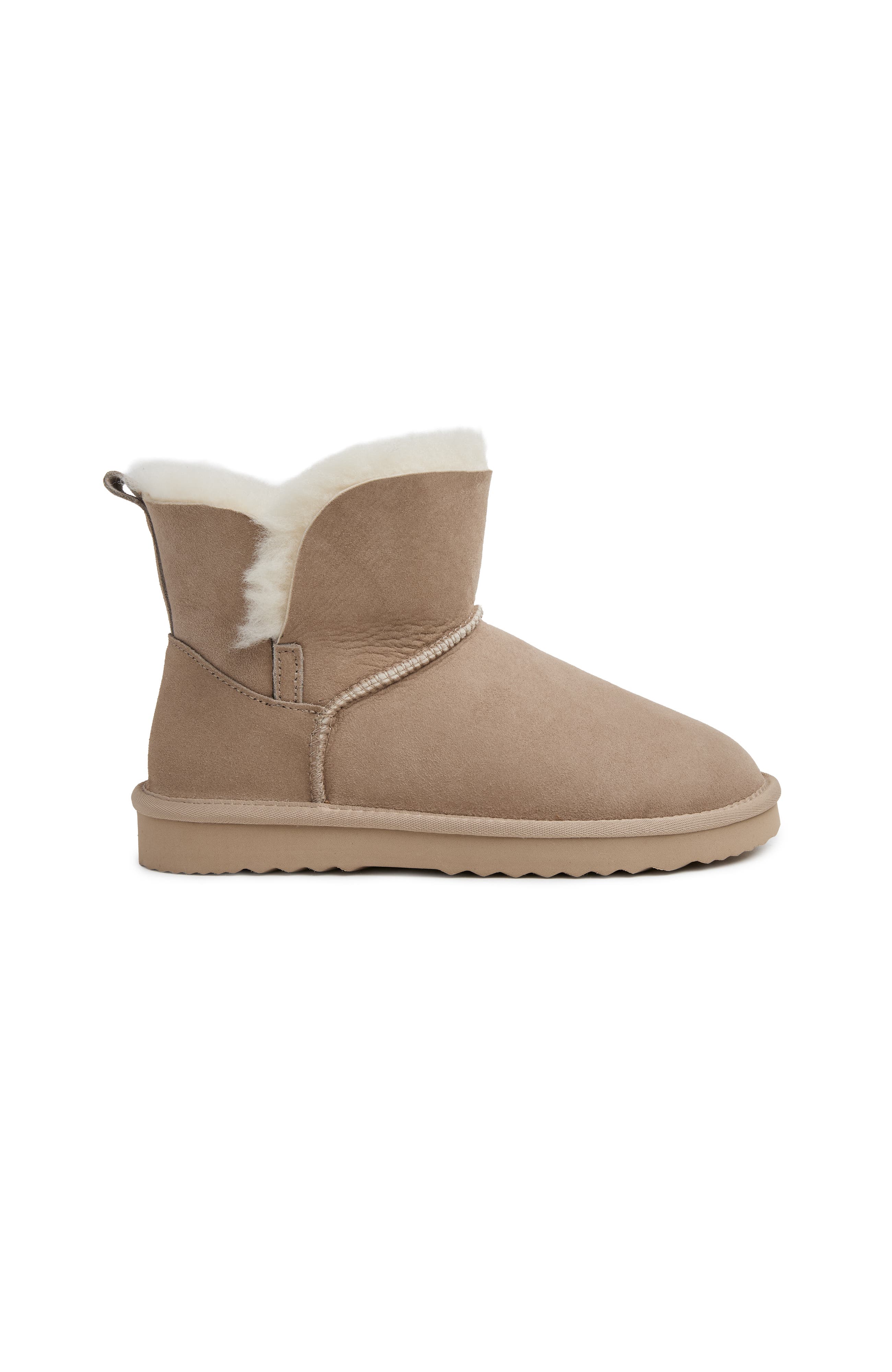 Studio Fur Trim Slipper Boot, Main, color, Camel