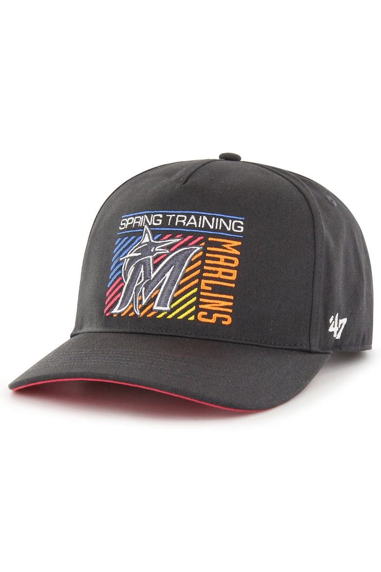 Men's '47  Charcoal Miami Marlins 2023 Spring Training Reflex Hitch Snapback Hat, Main, color, Charcoal