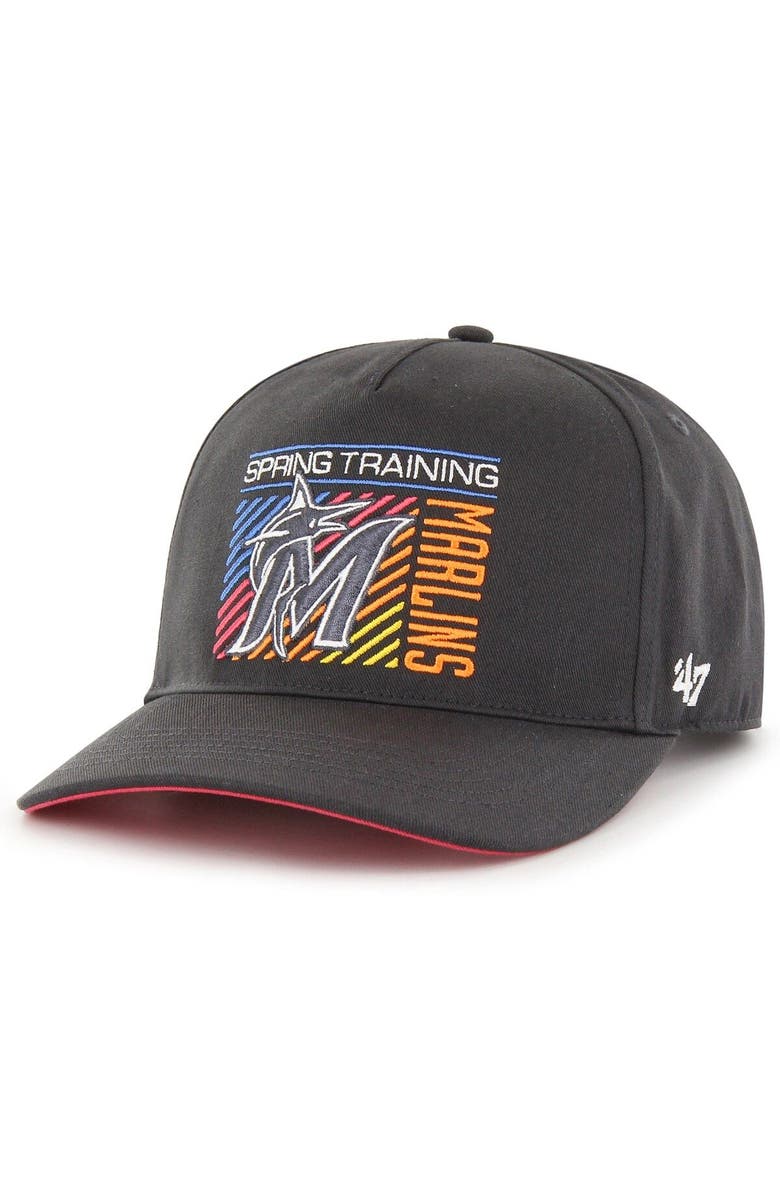 '47 Men's '47 Charcoal Miami Marlins 2023 Spring Training Reflex Hitch Snapback Hat, Main, color, Charcoal