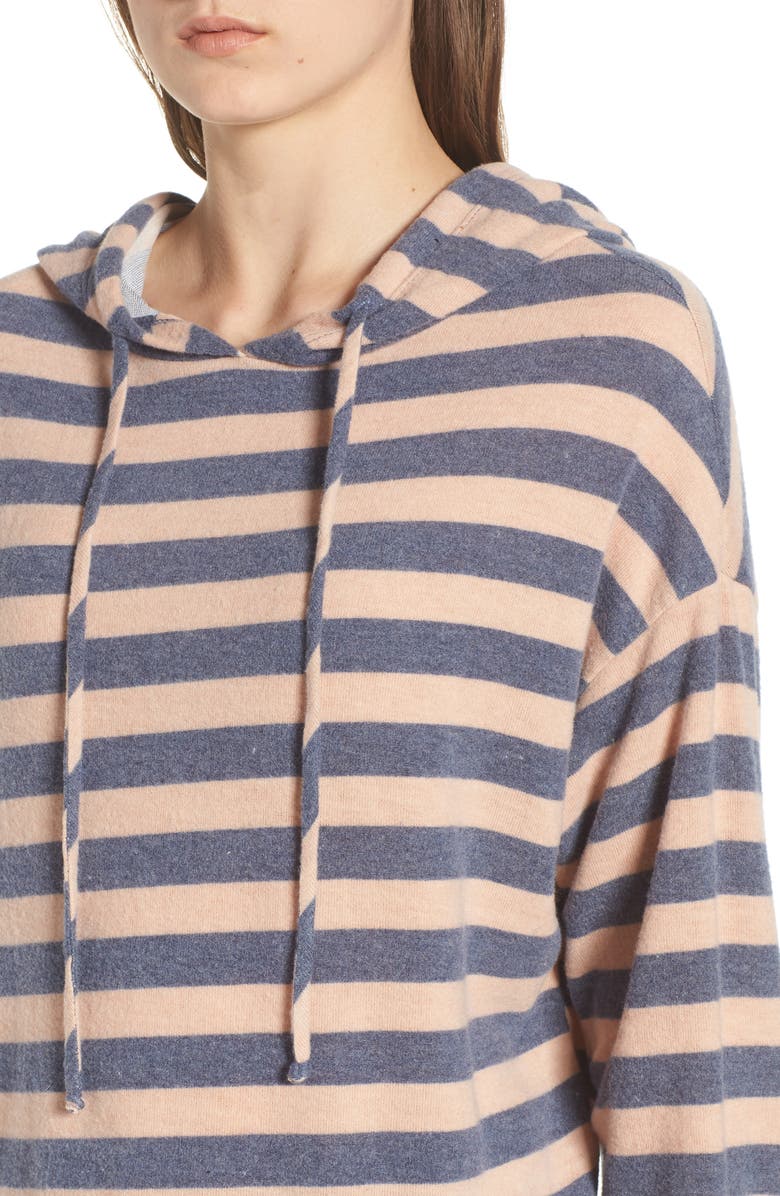 Chloe & Katie Stripe Brushed Hacci Hoodie, Alternate, color,