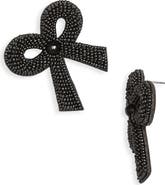 Deepa Gurnani Kane Beaded Bow Drop Earrings