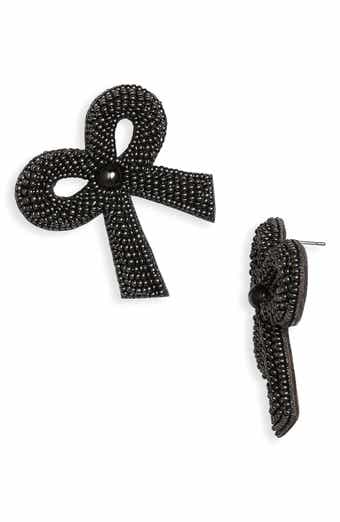 Kane Beaded Bow Drop Earrings
