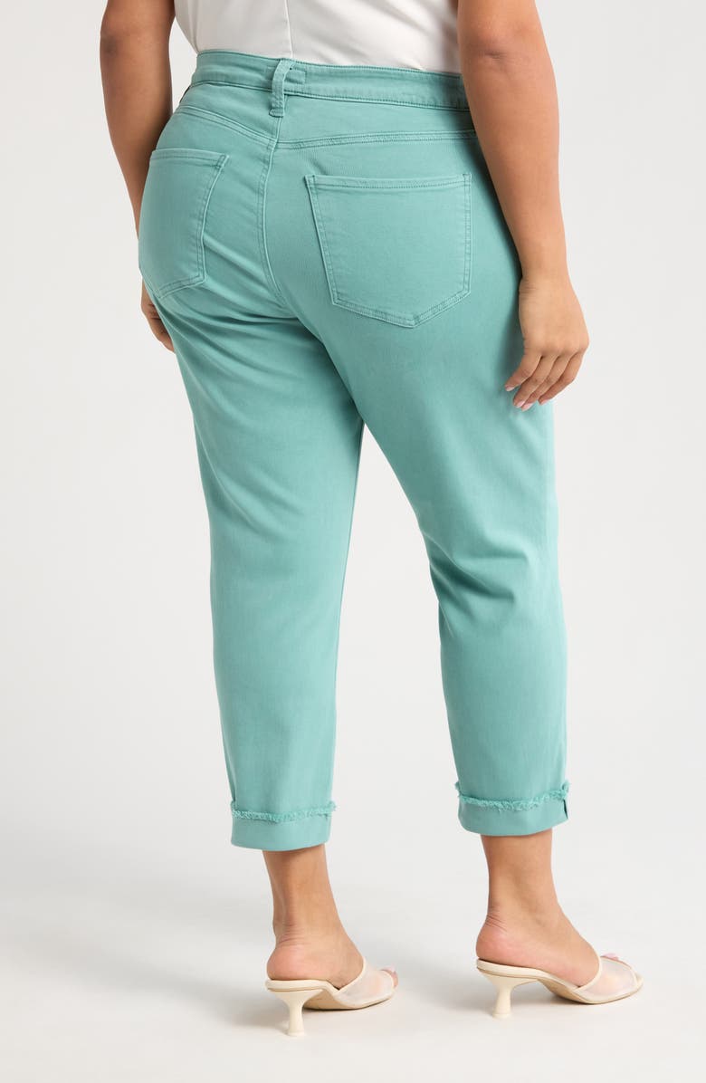 KUT from the Kloth Amy Frayed Crop Slim Straight Leg Jeans, Alternate, color, Sea Blue