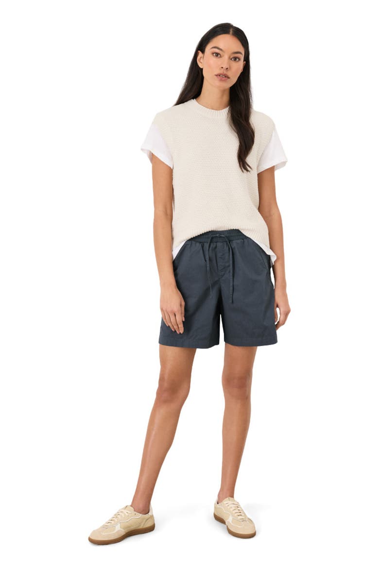 Organic Cotton Stretch Poplin Short, Main, color, Steel Blue