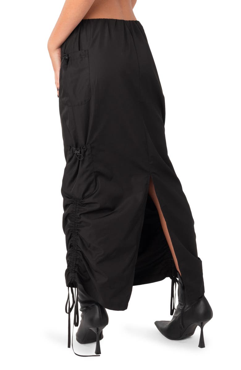 EDIKTED Nylon Cargo Maxi Skirt, Alternate, color,