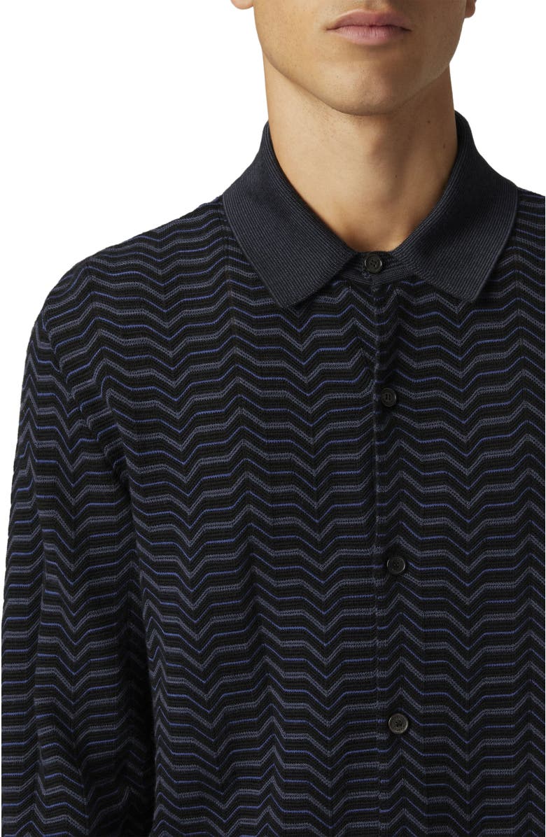 Missoni Wool And Viscose Knit Shirt With Waves, Alternate, color, 