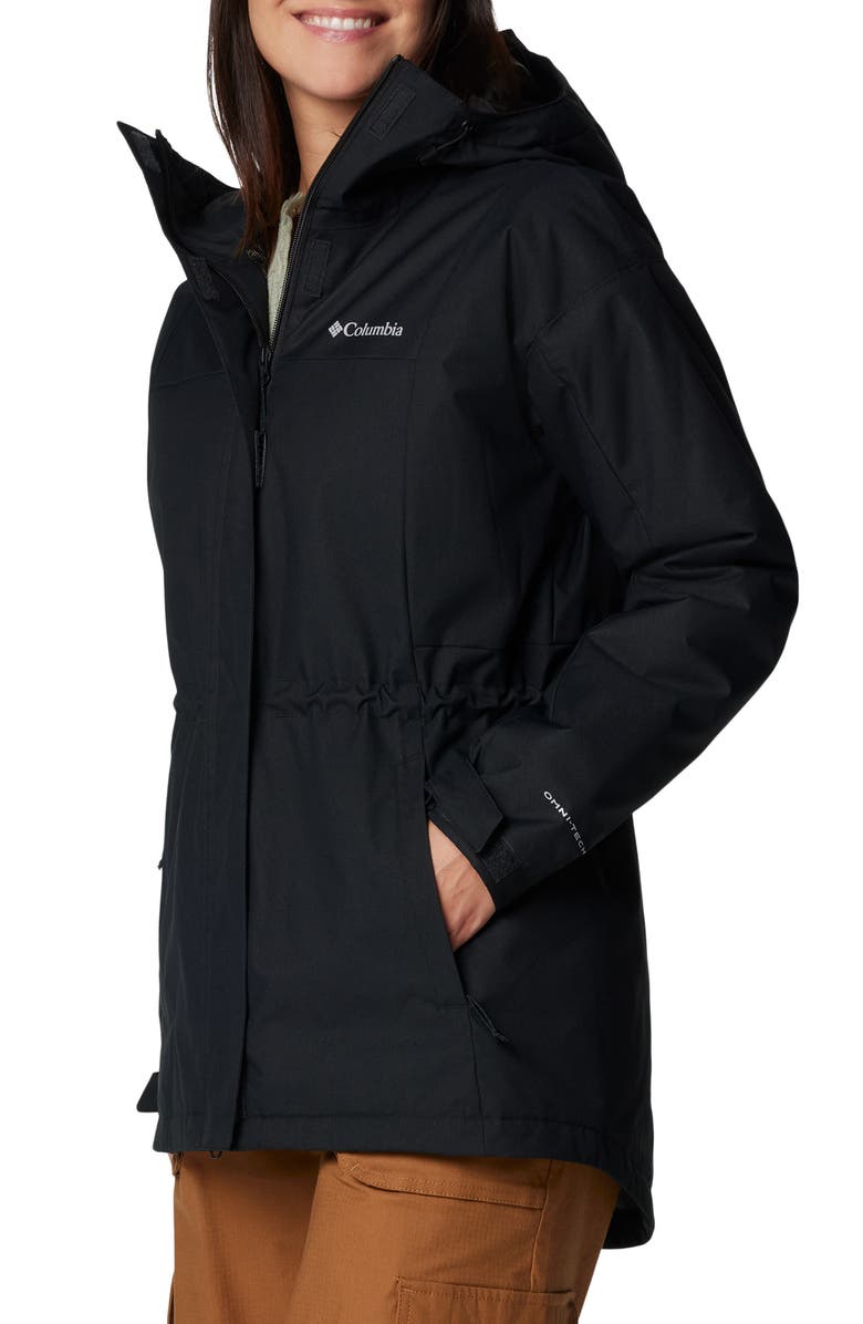 Columbia Hikebound<sup>™</sup> II Long Insulated Rain Jacket, Alternate, color, Black