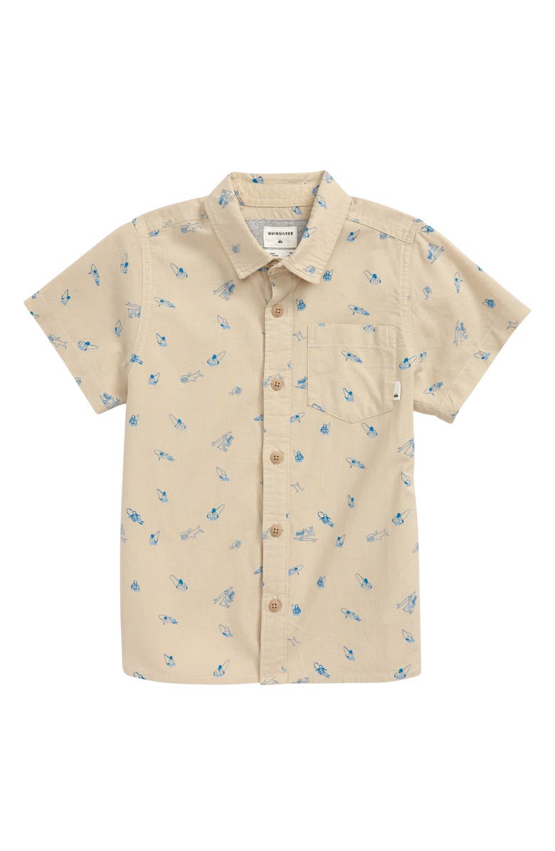 Quiksilver Take a Wave Button-Up Shirt, Main, color,