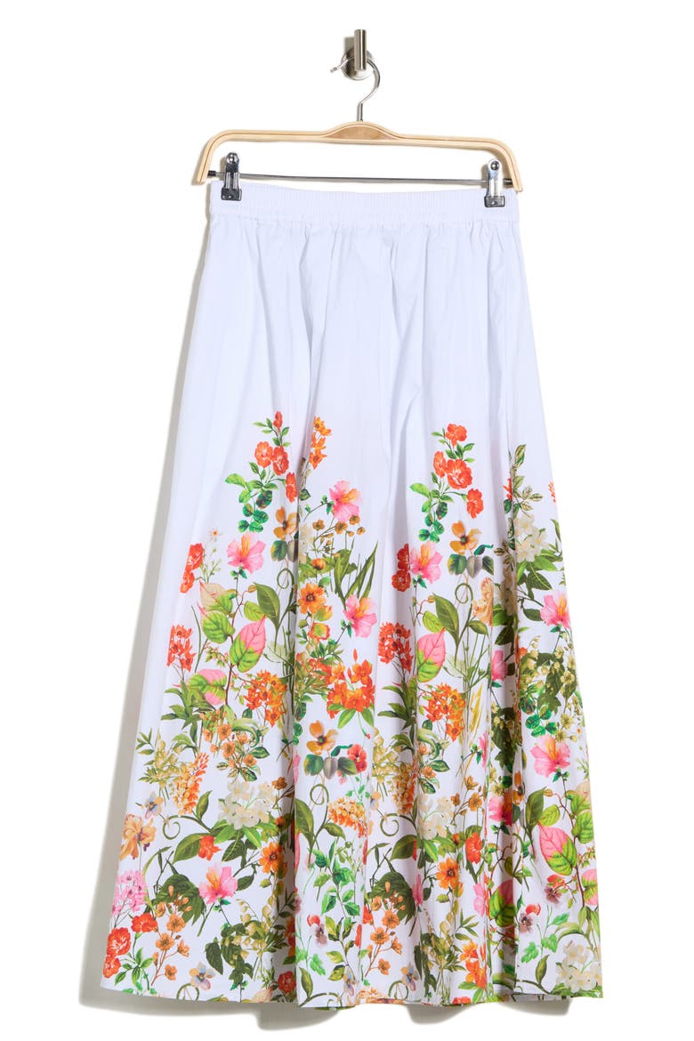 Floral Poplin Pull-On Skirt, Alternate, color, TRAILING BLOSSOMS