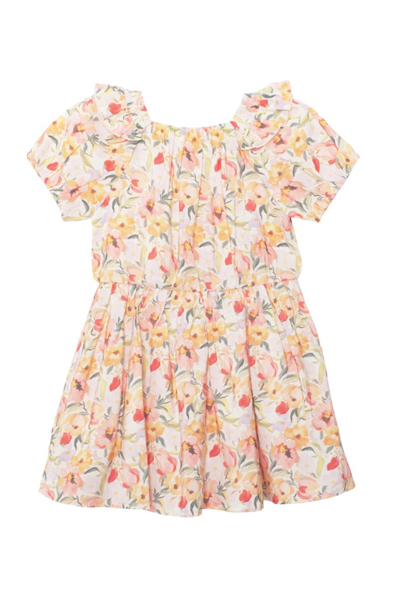 Mabel + Honey Blooming Florals Short Gathered Sleeve Dress, Alternate, color, Floral