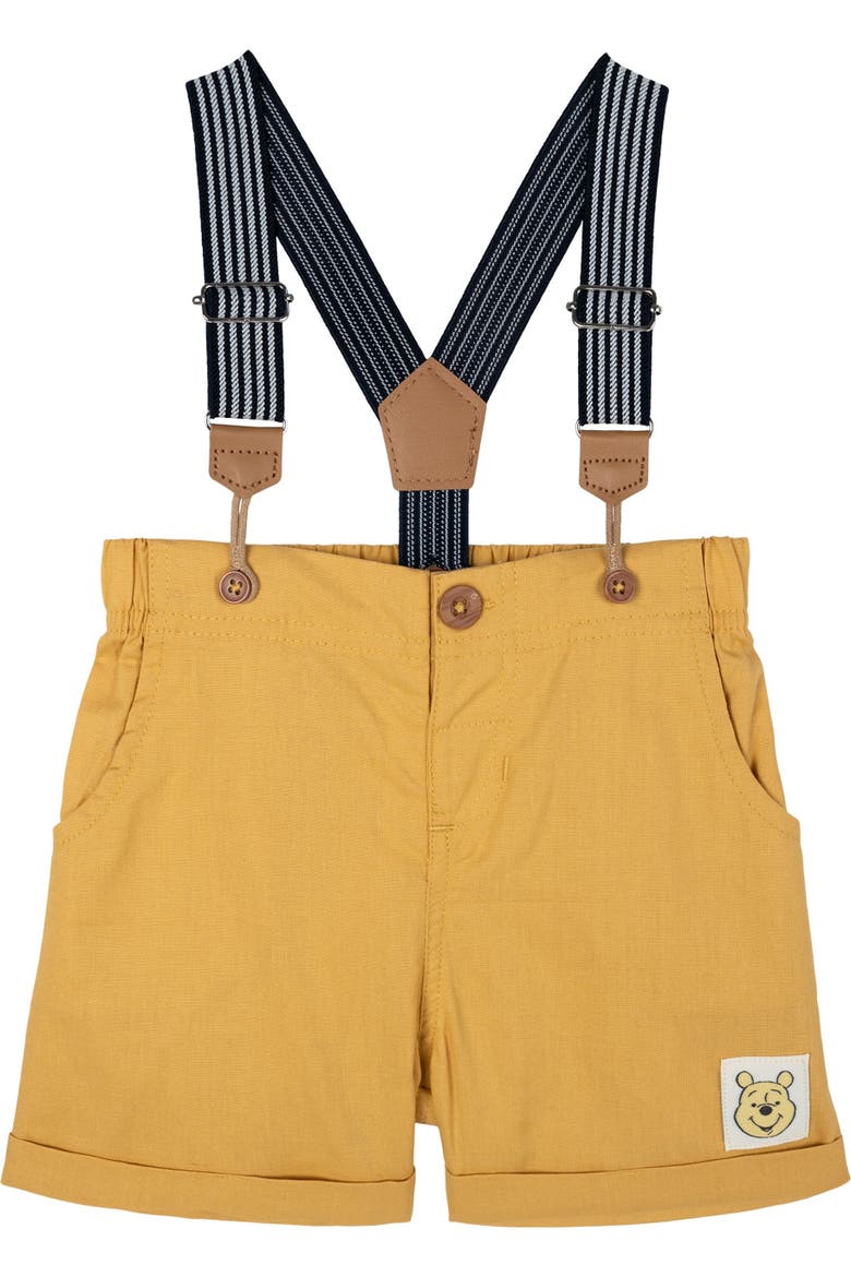 Winnie the Pooh 2-Piece Polo Bodysuit and Shorts Set, Alternate, color, Pooh Yellow
