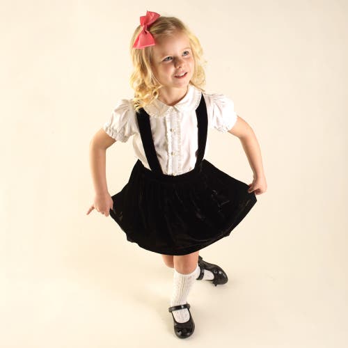 RACHEL RILEY RACHEL RILEY ELOISE BLACK SILK VELVET PINAFORE SET 